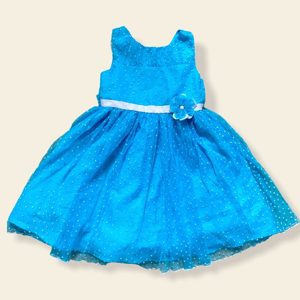 Easter Polka Dots Tulle Ruffle Dress Sleeveless 6